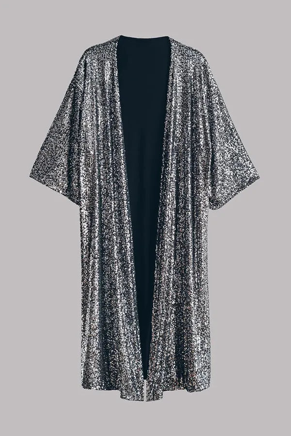 Women's loose fit cardigan jacket for casual and elegant outings