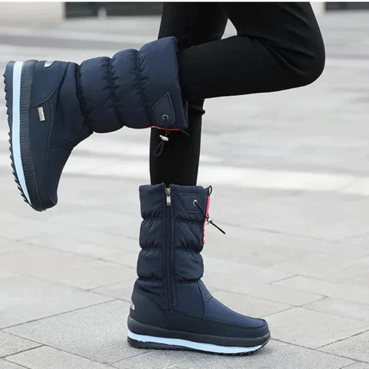 Waterproof fur-lined snow boots for women