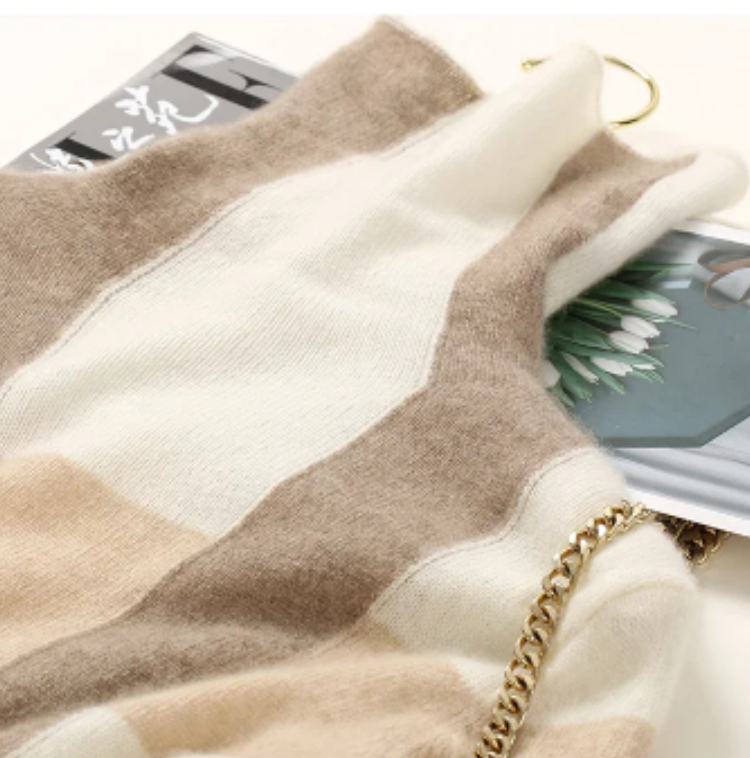 Women's loose collar cashmere sweater