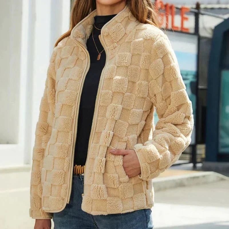 Women's super soft short fleece jacket