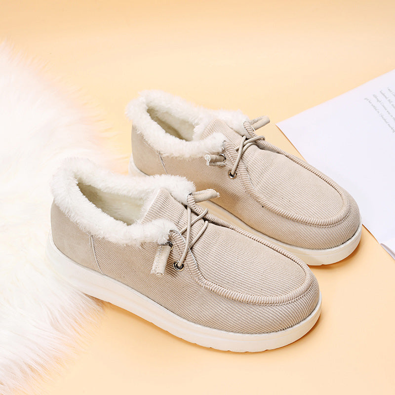 Faux Fur Lined Suede Loafers