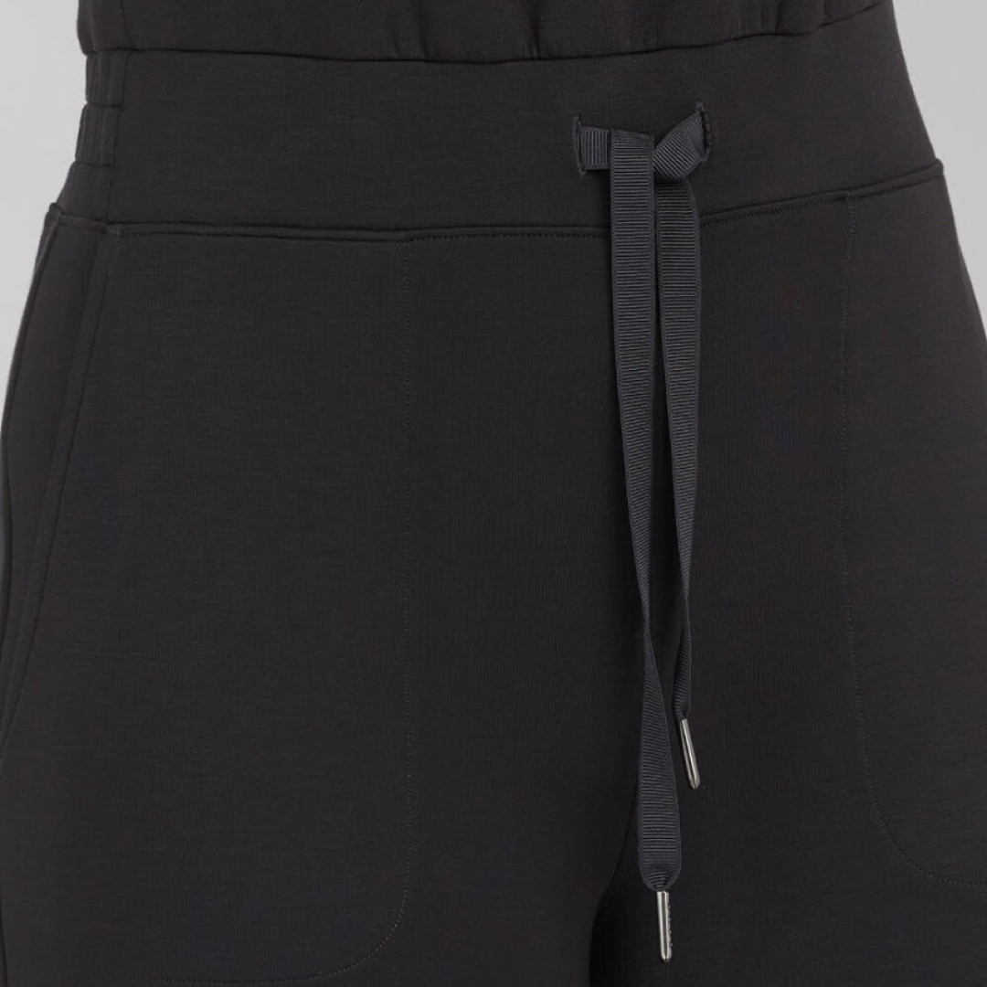 Women's Two-Piece Set - Sleeveless Fitted Top & Wide-Leg Pants - High Waist Adjustable Fit