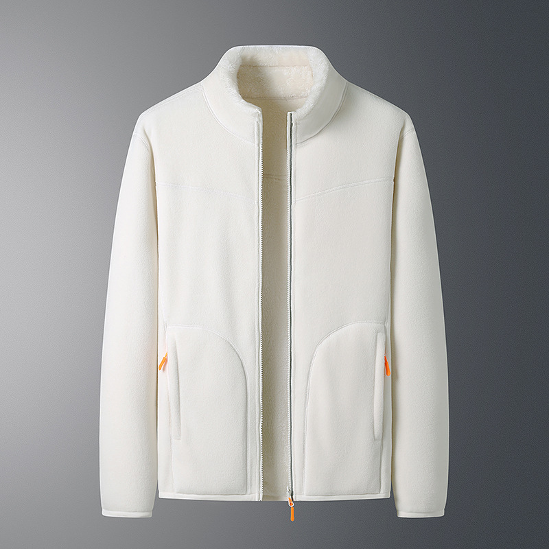 Velvet double-sided polar fleece cardigan jacket for women