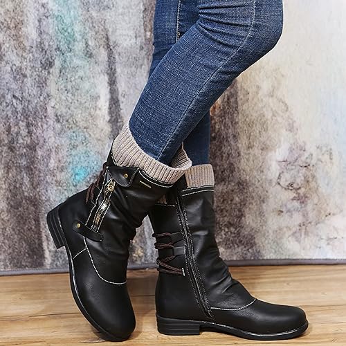 Women's long woolen boots