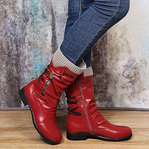 Women's long woolen boots