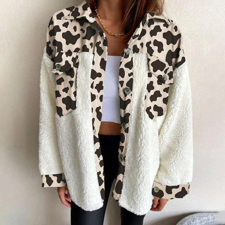 Women's plaid print jacket