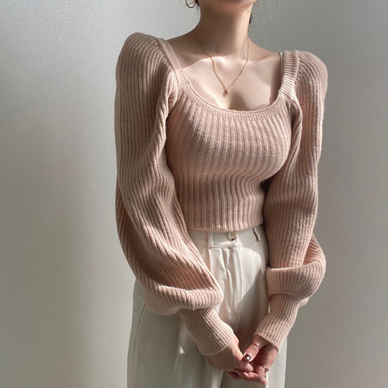 Women's puff sleeve sweater