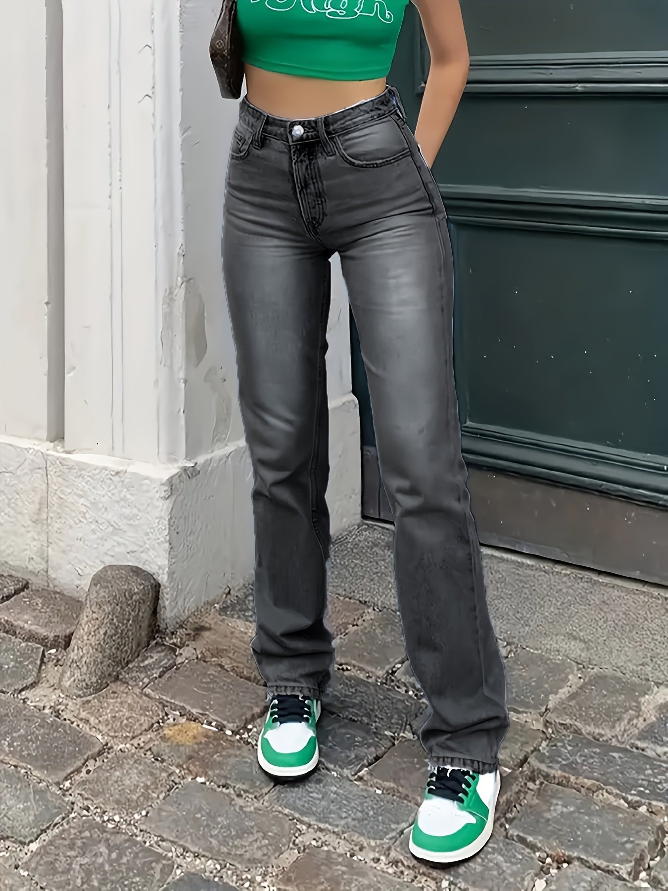 Slim high waist jeans for women