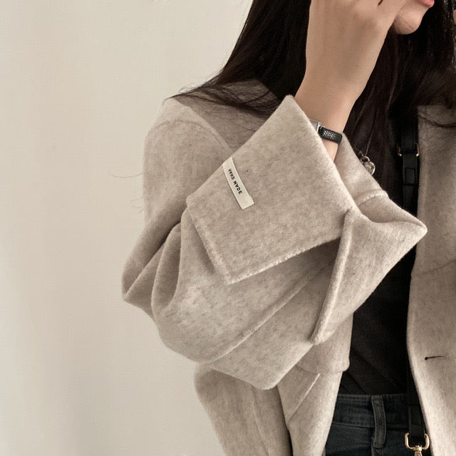 Women's vintage chic v-neck loose jacket