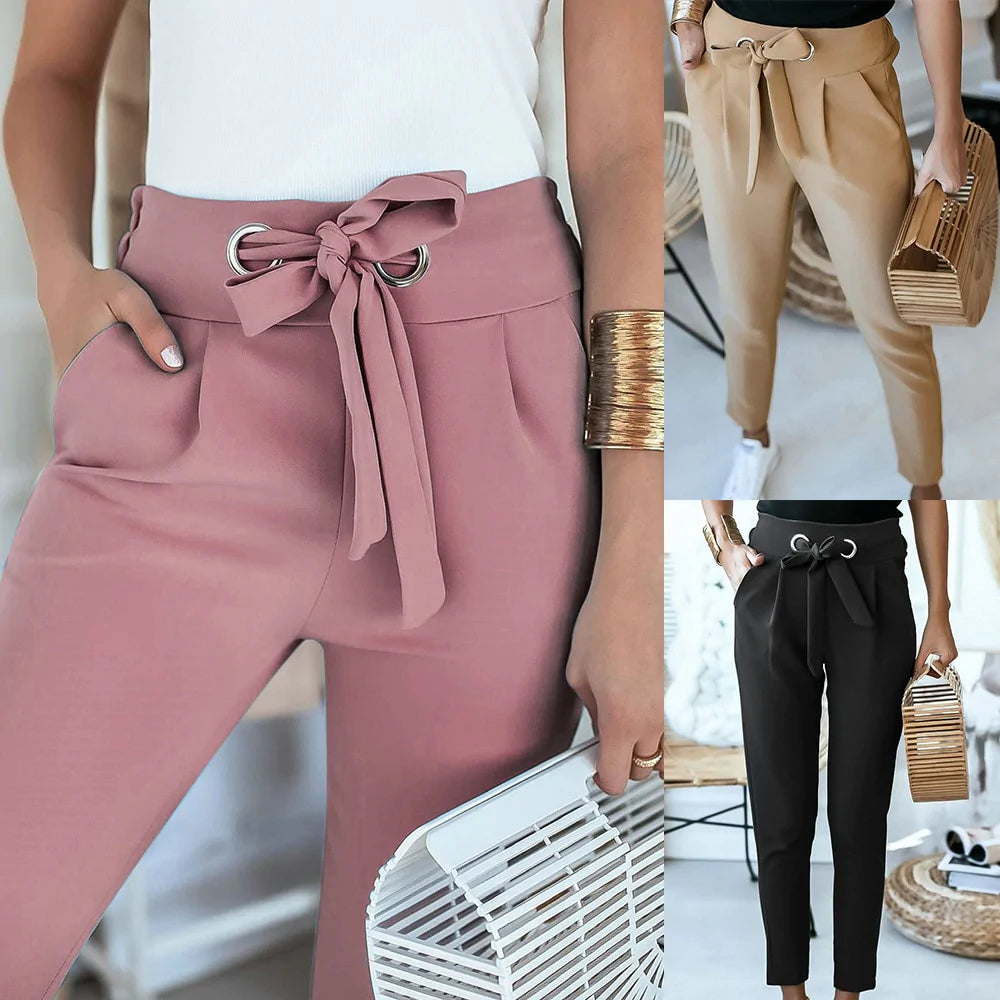 High Waist Pleated Trousers