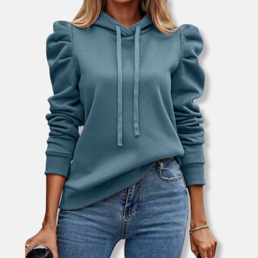 Soft Cotton Blend Relaxed Fit Hooded Top