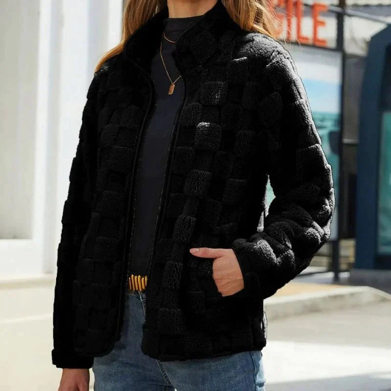 Women's super soft short fleece jacket