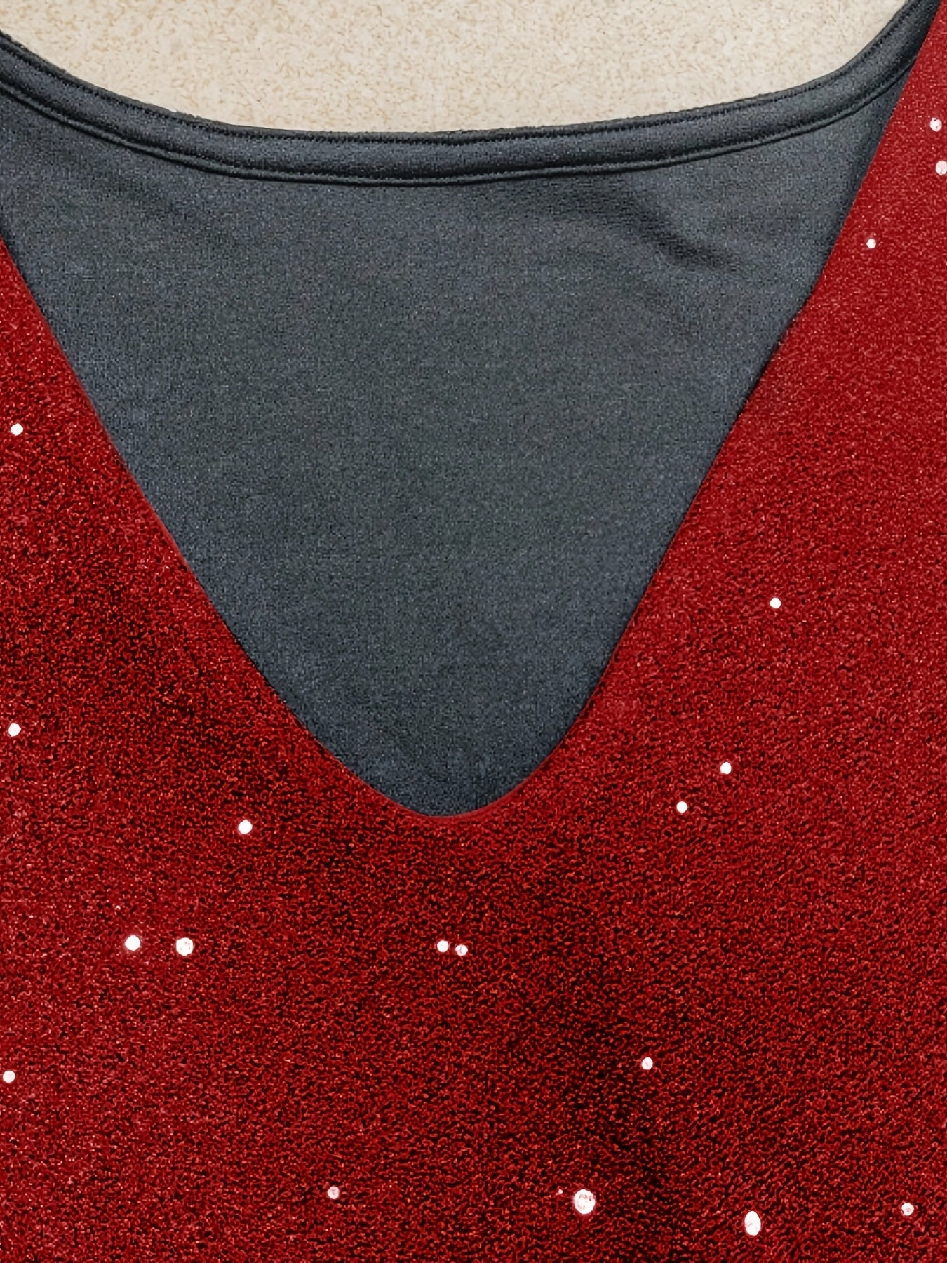 Sparkly Sequin V-Neck Bodycon Dress