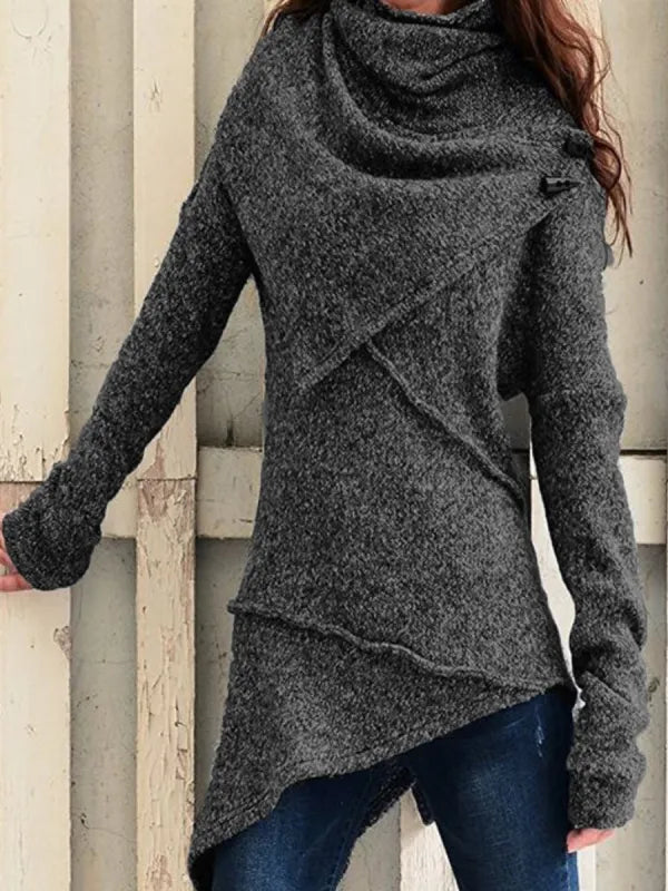 Women's long sleeve knitted sweater