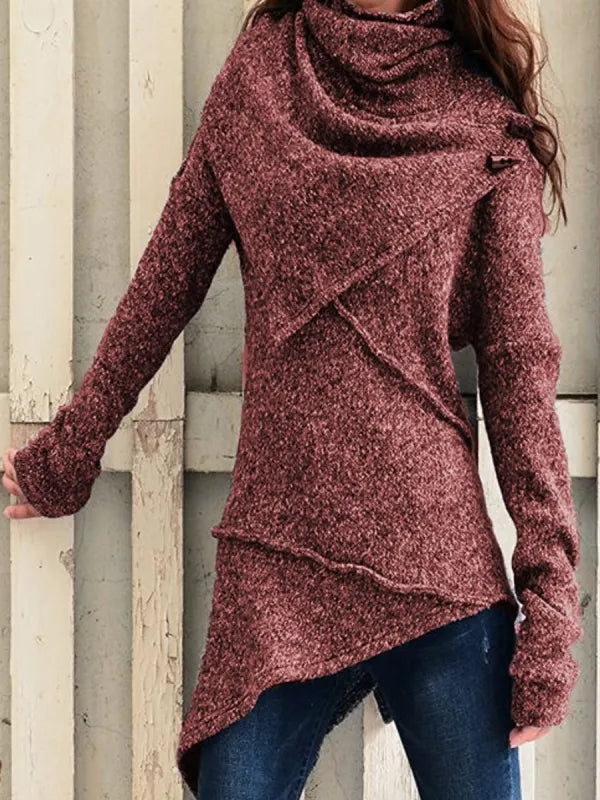 Women's long sleeve knitted sweater