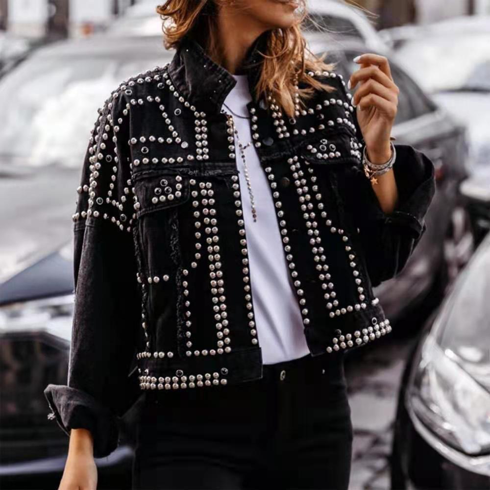 Women's washed denim jacket
