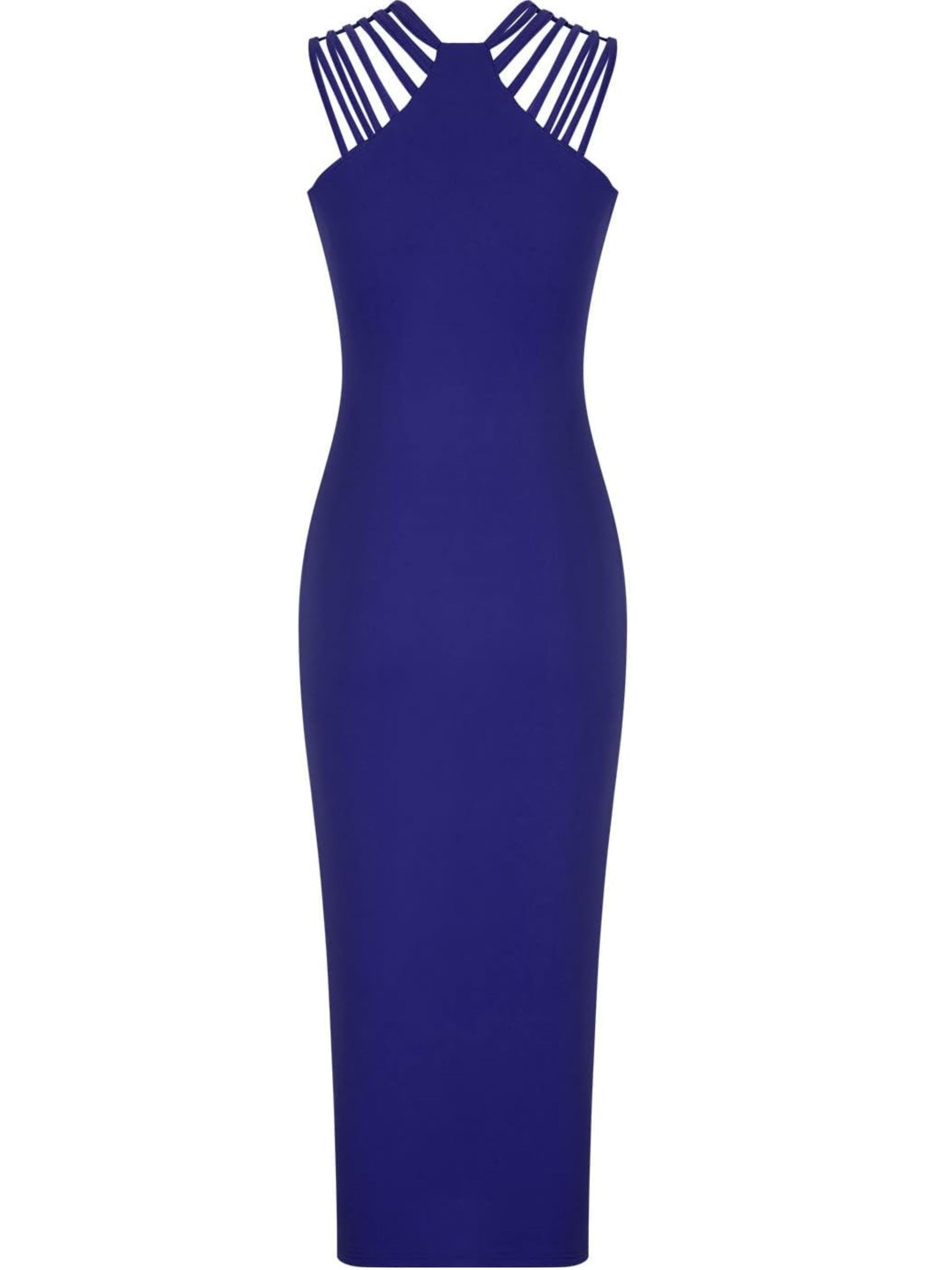 Elegant High-Slit Halter Evening Dress