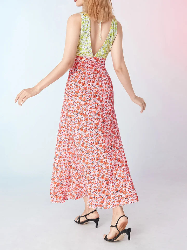 Sleeveless Floral Beach Dress for Women