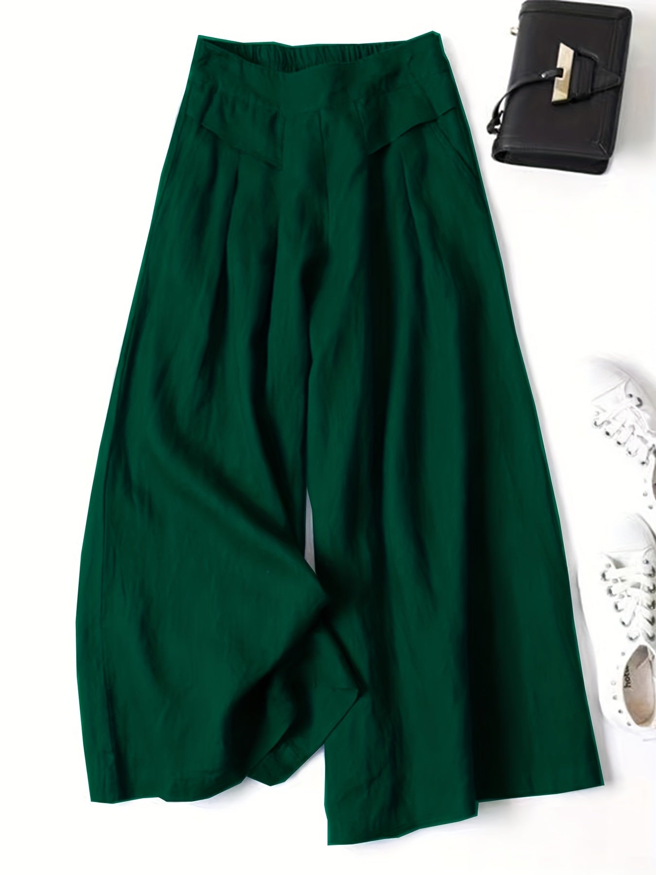 Women's wide-leg skirt pants with loose high waist