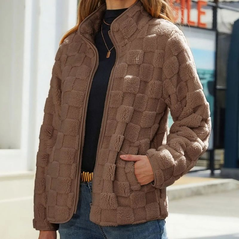 Women's super soft short fleece jacket