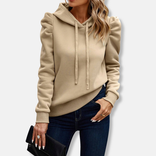 Soft Cotton Blend Relaxed Fit Hooded Top