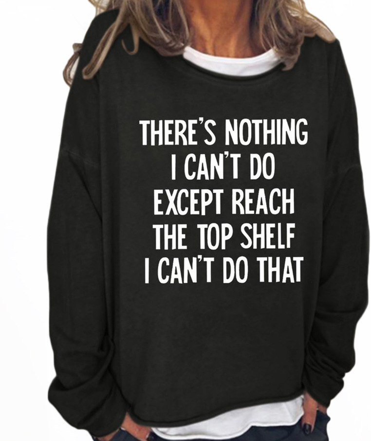 Women's oversized graphic sweatshirt with humorous age quote