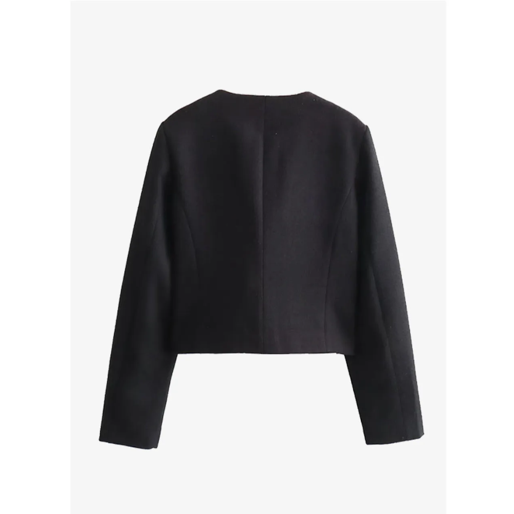 Women's flap pocket short jacket