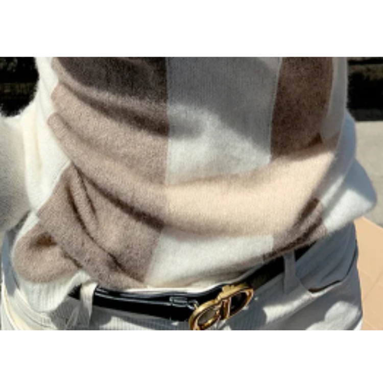 Women's loose collar cashmere sweater