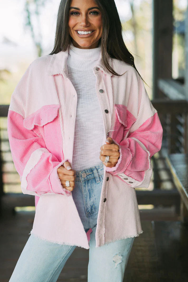 Women's casual two-tone jacket