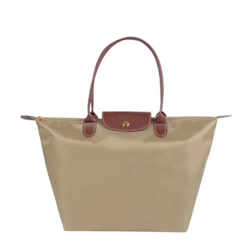 One-shoulder portable dumpling bag with sturdy handles for women