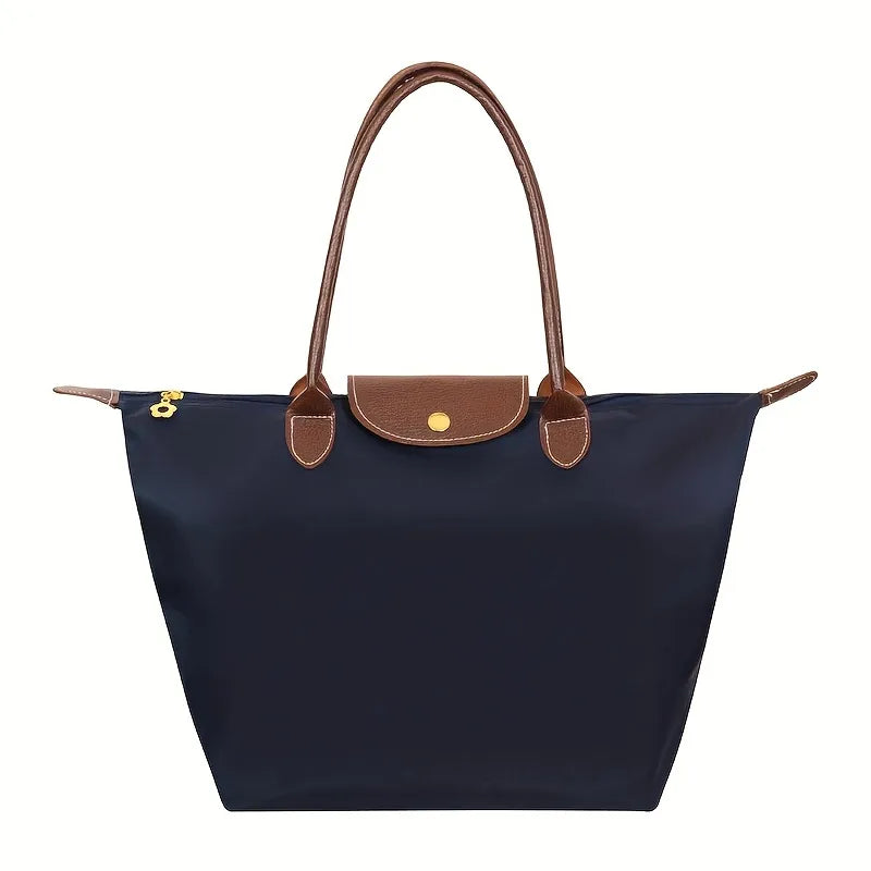 One-shoulder portable dumpling bag with sturdy handles for women