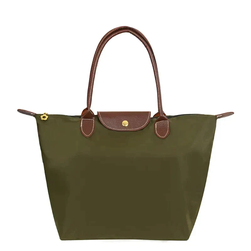 One-shoulder portable dumpling bag with sturdy handles for women