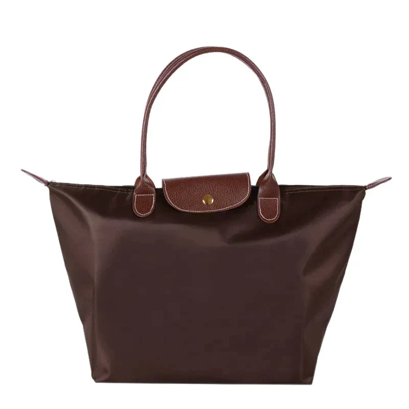 One-shoulder portable dumpling bag with sturdy handles for women