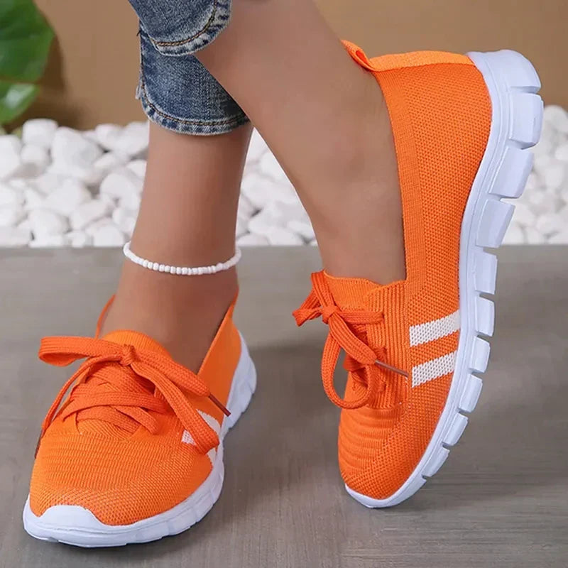 Women's Slip-On Sneakers – Breathable Mesh – Lightweight Flexible Sole – Casual Wear