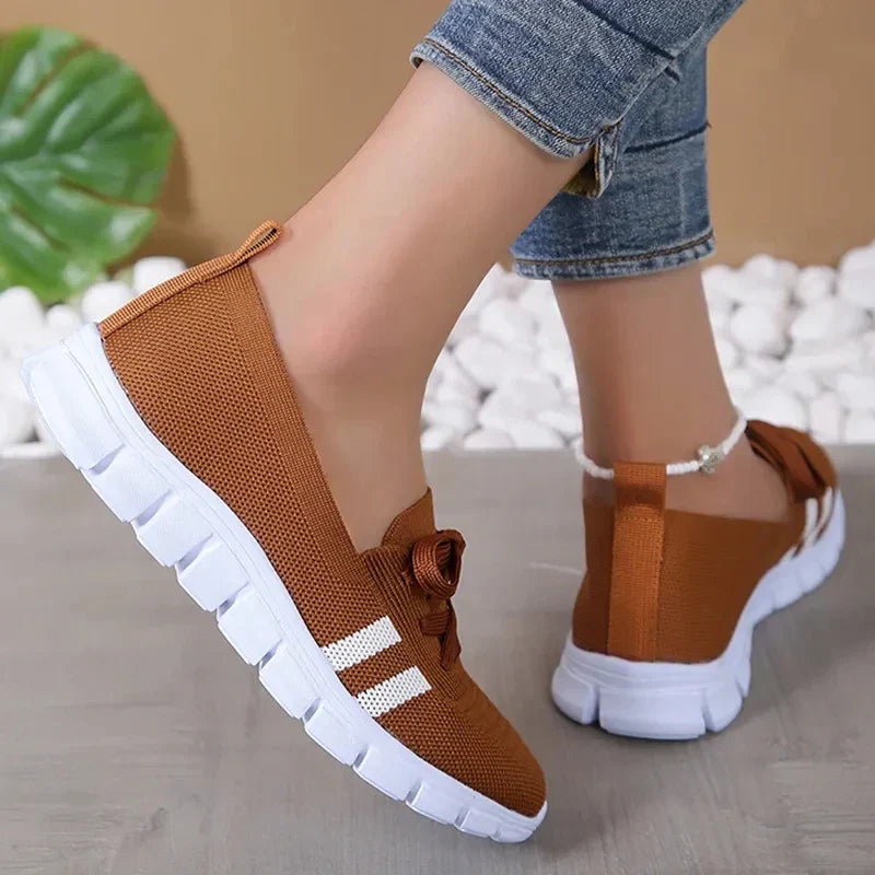 Women's Slip-On Sneakers – Breathable Mesh – Lightweight Flexible Sole – Casual Wear
