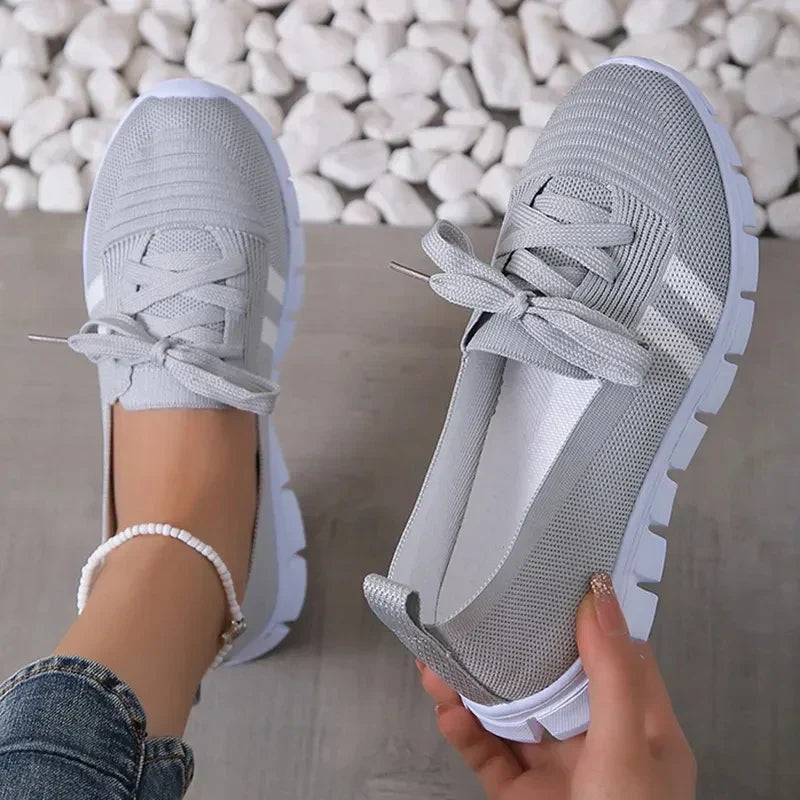 Women's Slip-On Sneakers – Breathable Mesh – Lightweight Flexible Sole – Casual Wear
