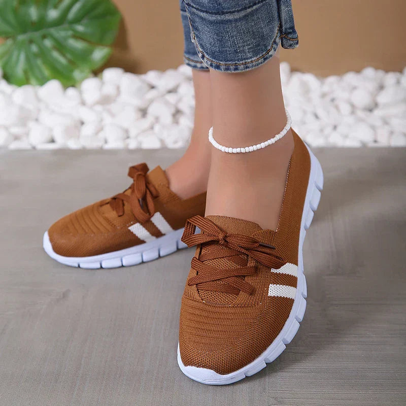 Women's Slip-On Sneakers – Breathable Mesh – Lightweight Flexible Sole – Casual Wear