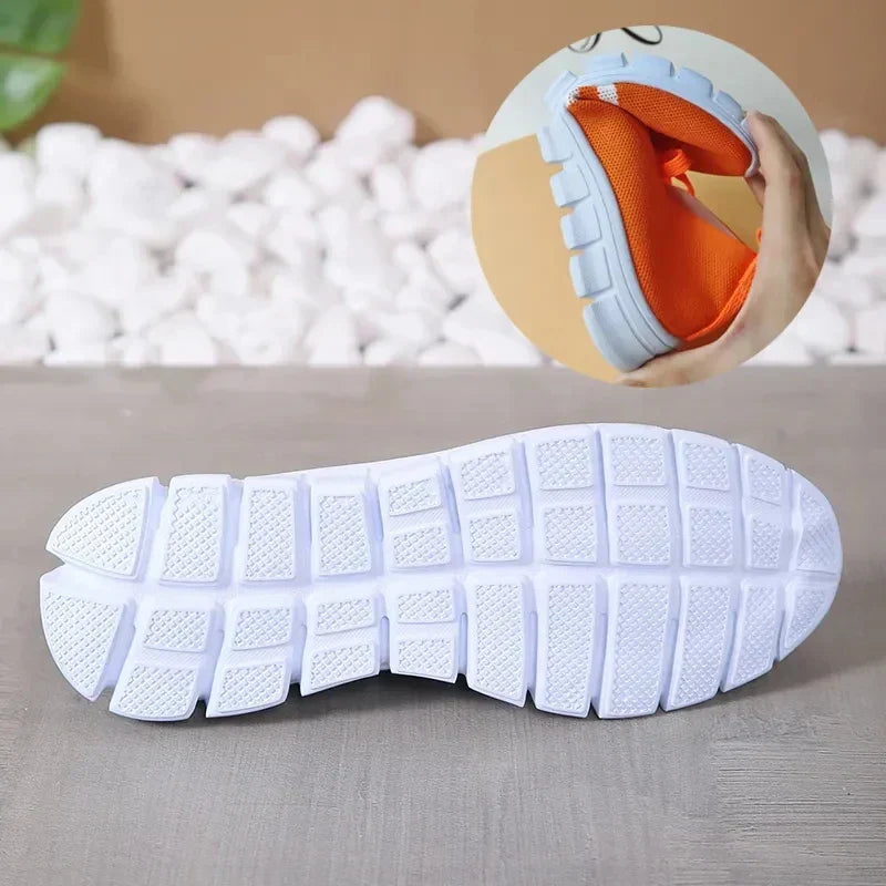 Women's Slip-On Sneakers – Breathable Mesh – Lightweight Flexible Sole – Casual Wear