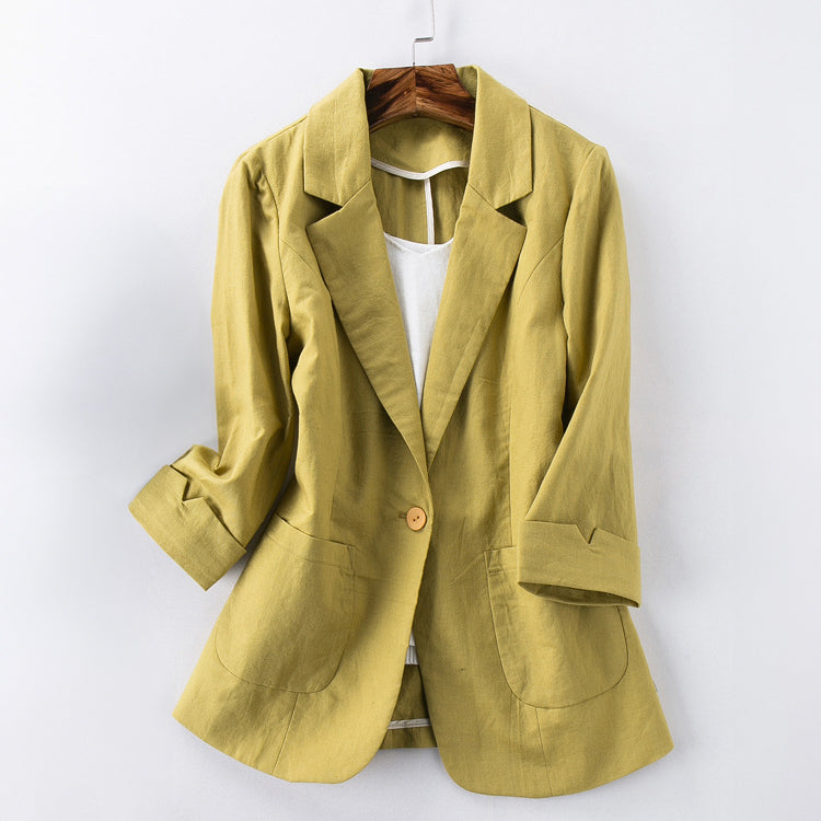 Women'sversatile three-quarter sleeve thin blazer