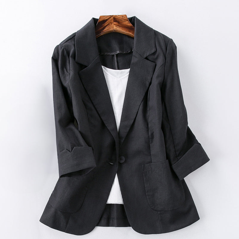 Women'sversatile three-quarter sleeve thin blazer