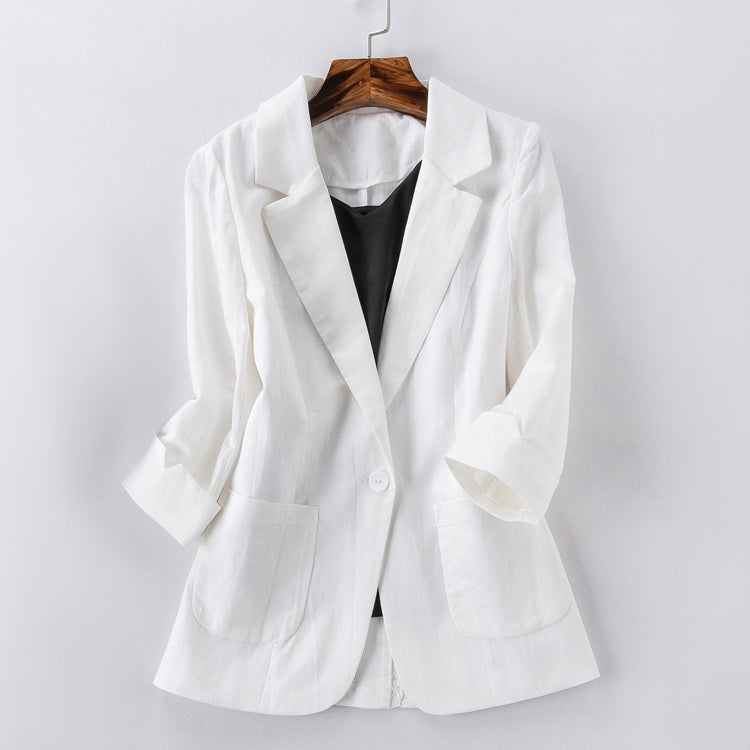 Women'sversatile three-quarter sleeve thin blazer