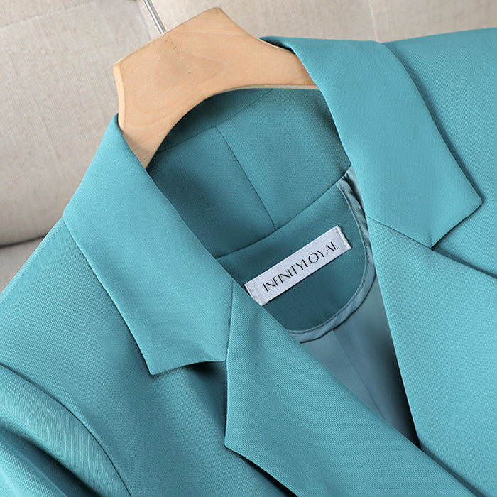 Women's casual spring double breasted short suit jacket