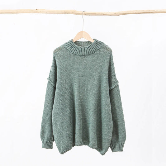 Loose Knit Round Neck Sweater