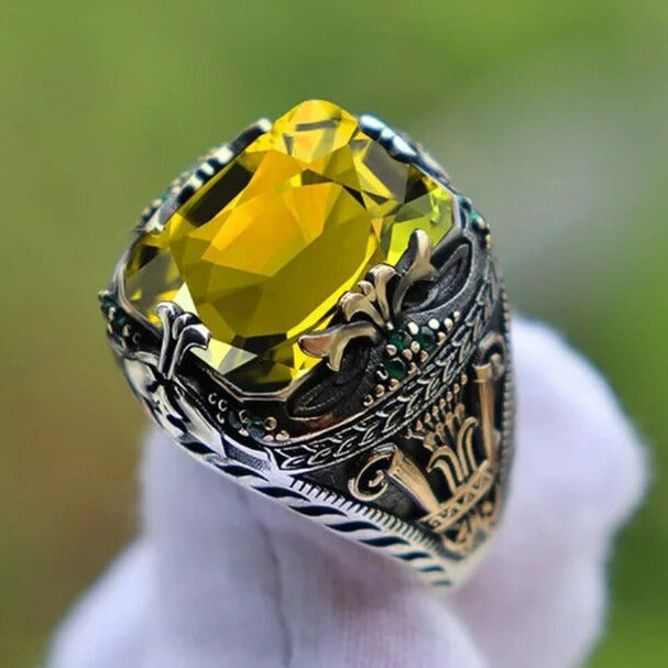 Crystal Inlaid Statement Ring