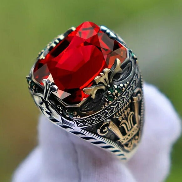 Crystal Inlaid Statement Ring