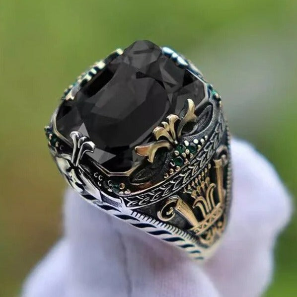 Crystal Inlaid Statement Ring