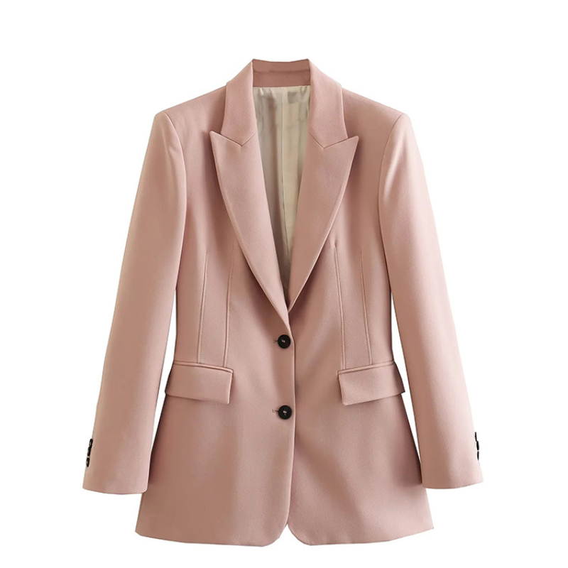 Elegant High Waist Blazer and Trousers Set