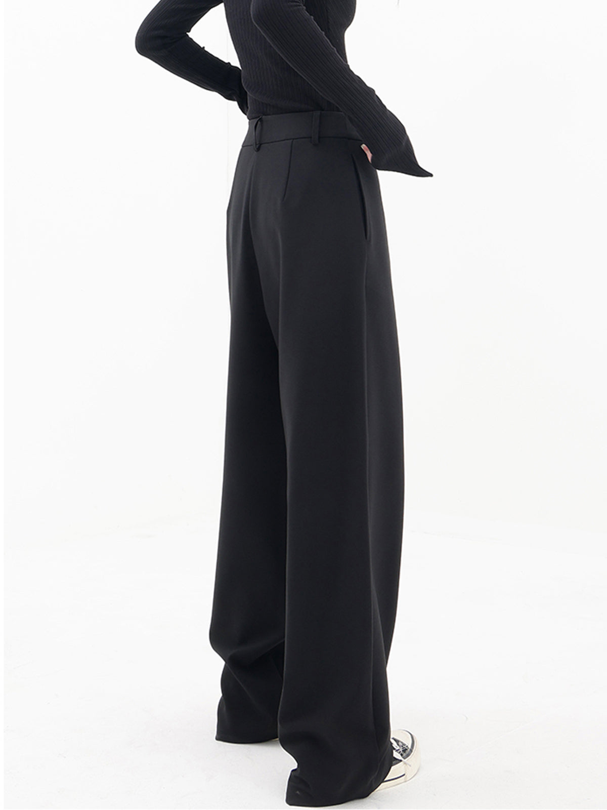 Women's trendy asymmetric wide leg pants