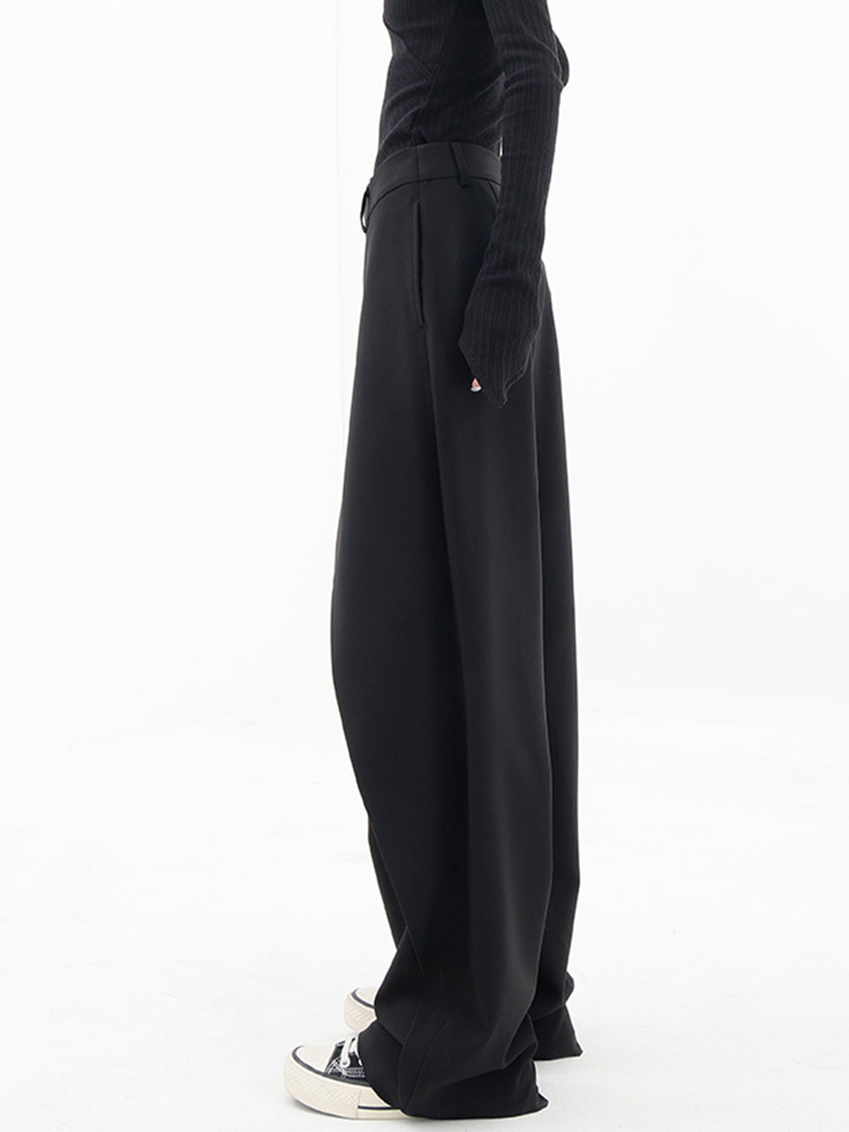 Women's trendy asymmetric wide leg pants