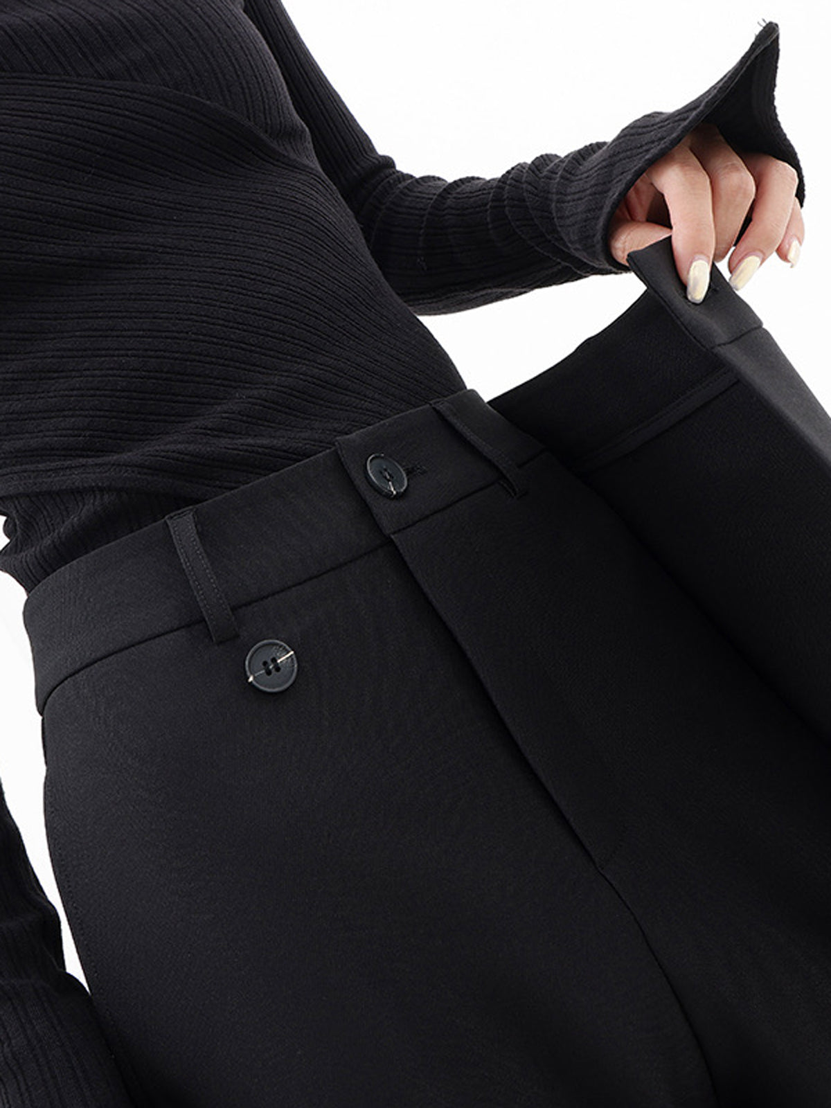 Women's trendy asymmetric wide leg pants